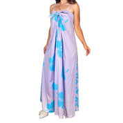 70s Hawaiian Babydoll Maxi Dress (M)