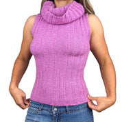 DKNY Lavender Sleeveless Turtleneck (S)