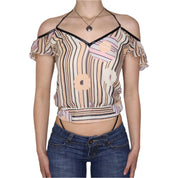 Y2K MARC JACOBS Striped Silk Blouse (XS/S)