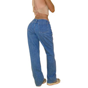 90’s embroidered Straight Leg Jeans (L)
