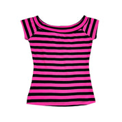 Y2K Slinky Striped Baby Tee (S)