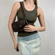 Vintage Olive Tank Top & Shrug Set (S)