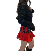 Vintage Black Suede Military Jacket (S)