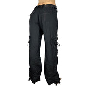 Y2K Baggy Black Cargo Pants (L)