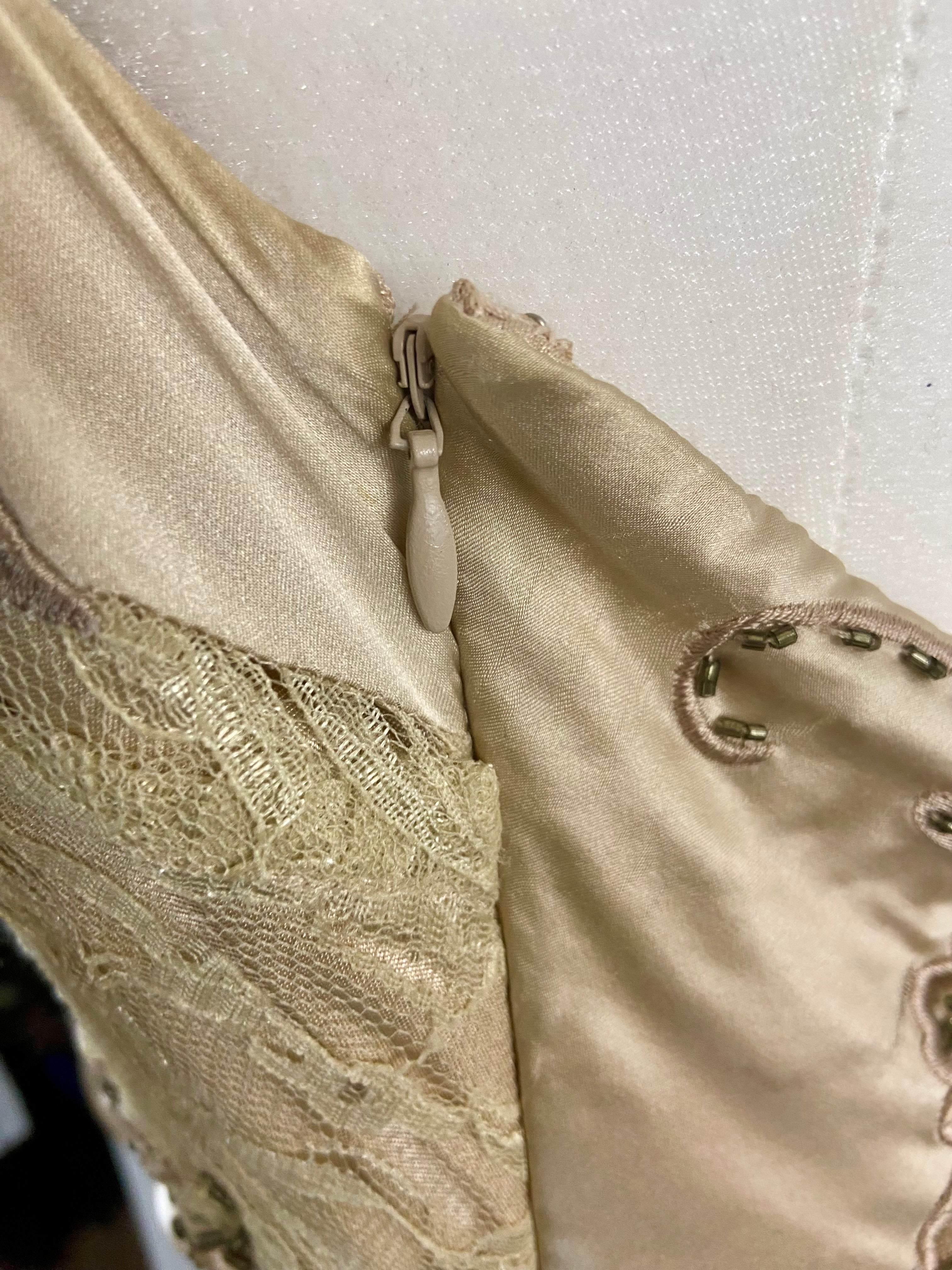 Cache Satin Gold A-line Dress Cache Satin Gold A-line Dress