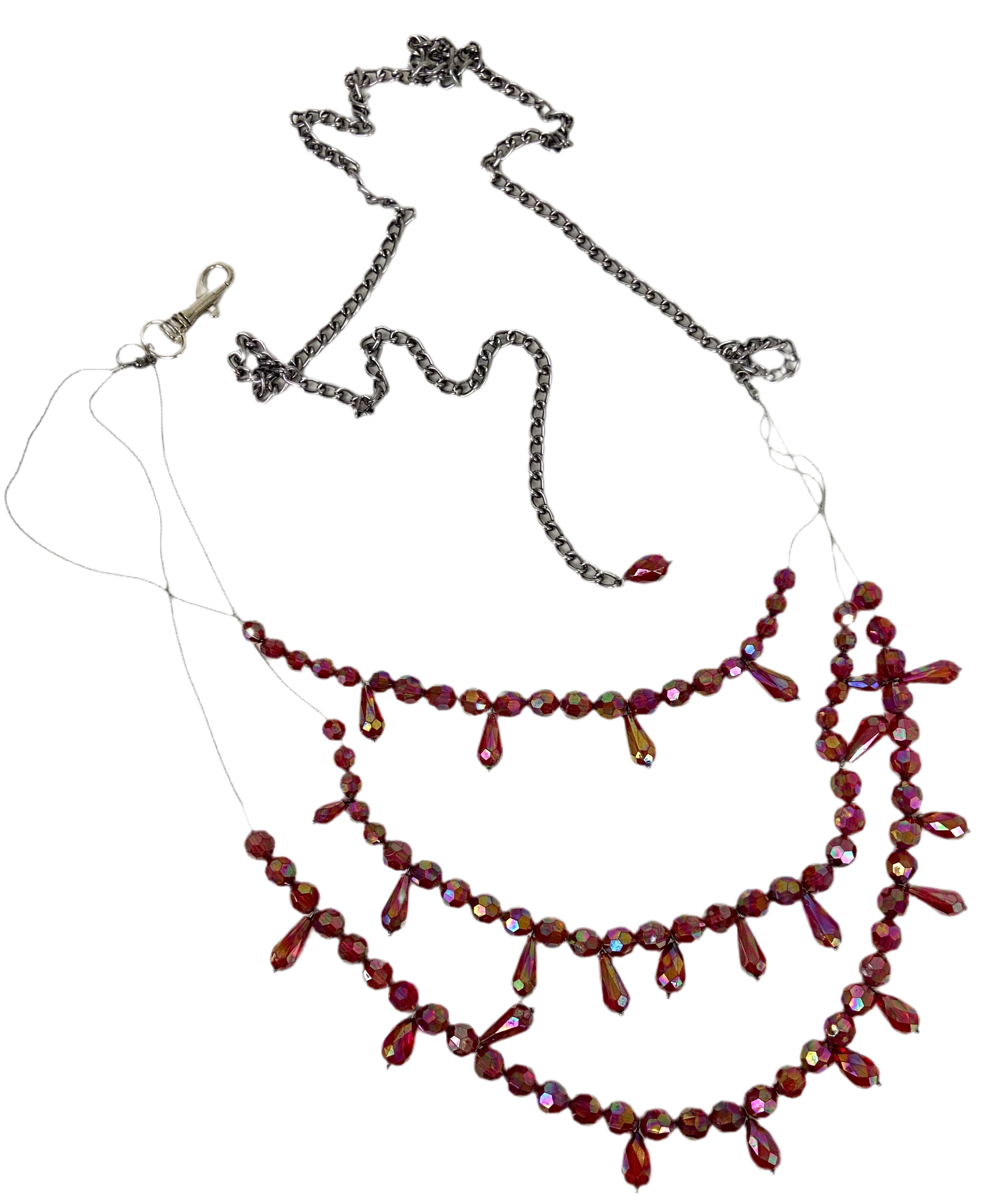 Layered Red Crystals belt