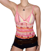 Y2K Pink Mesh Cami (S)