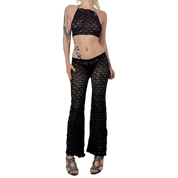 Sheer Crochet Halter Set (XS/S)