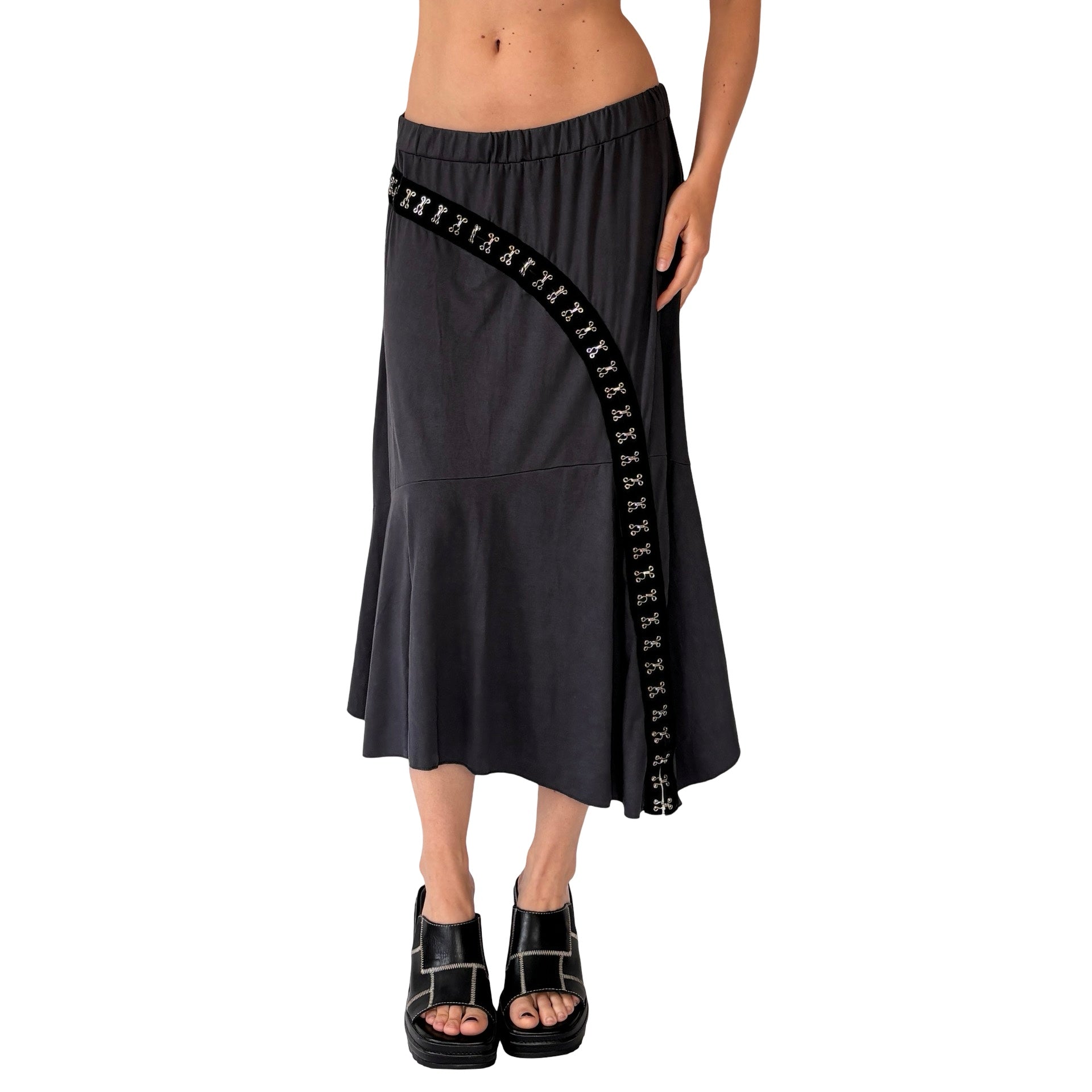 90s Hook & Eye Midi Skirt (M/L)