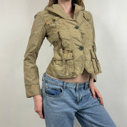 Vintage Khaki Military Jacket (S)