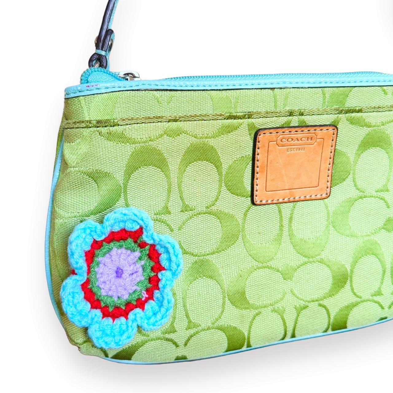 Y2K Reworked Crochet Blossom Coach Bag