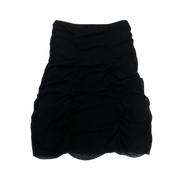 Noire Mesh Gathered Skirt (M)