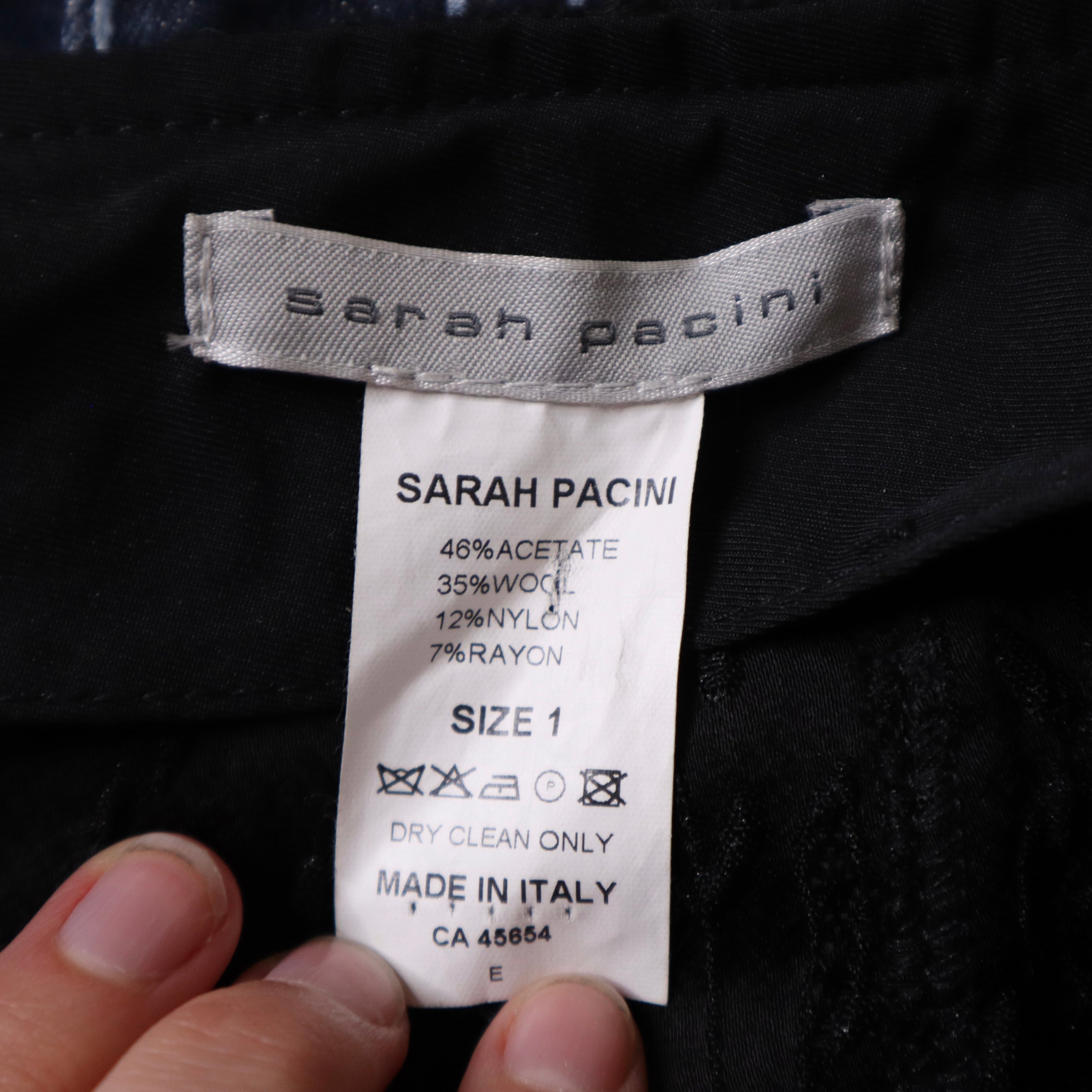 Y2K SARAH PACINI Black Wide Leg Pants (S)