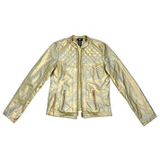 Metallic Faux Leather Jacket (M/L)