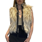 Vintage Reversible Fur Utility Gilet (S/M)