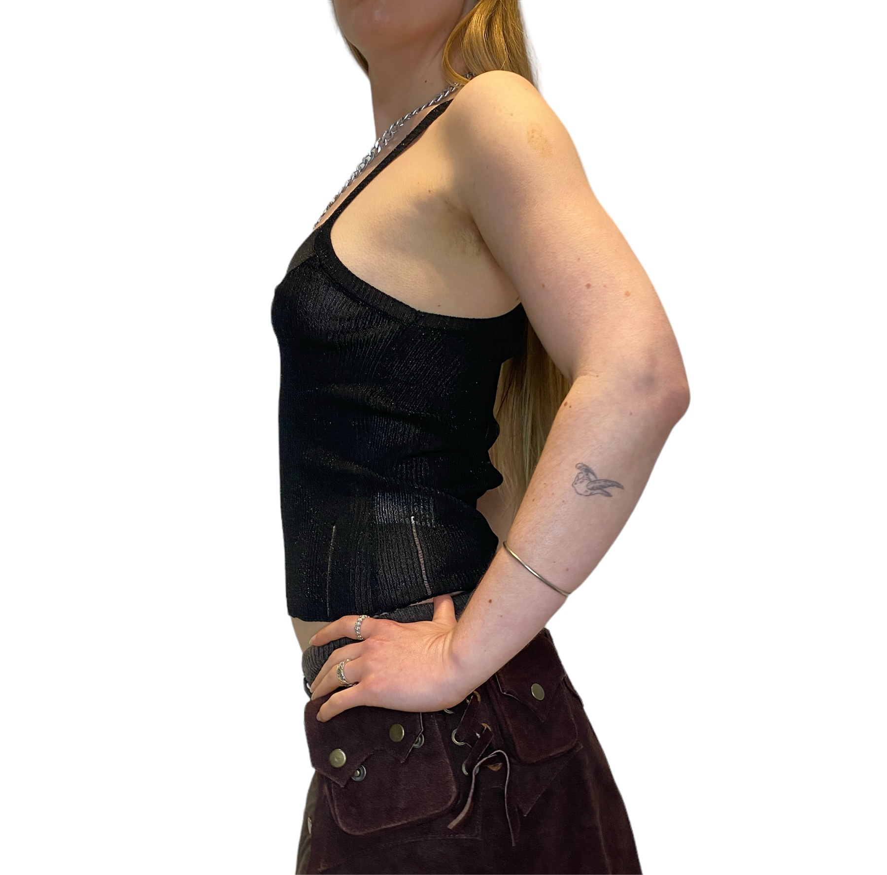 Miss Sixty Vintage Black Cami Top (S/M)