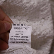 Y2K Italian White Eyelet Lace Top (S)