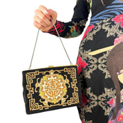 1960s Jade Clasp Tapestry Handbag