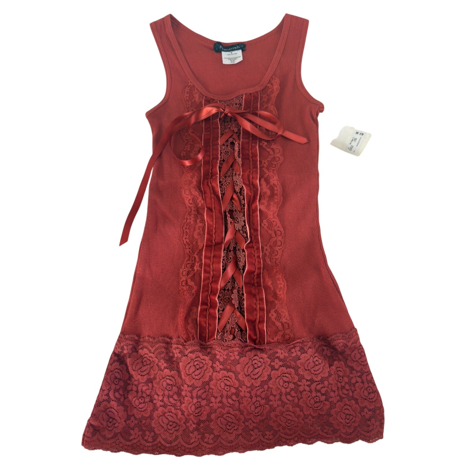 Y2K deadstock lace coquette tank (S)