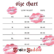 Cherry Pinstripe Cheeky Lace Flares (XS-XXL)