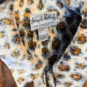 vintage Joseph Ribkoff faux leather and faux fur leopard print vest