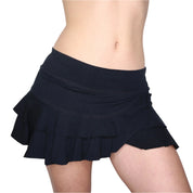 Y2K Low Waisted Black Ruffle Mini Skirt (S)