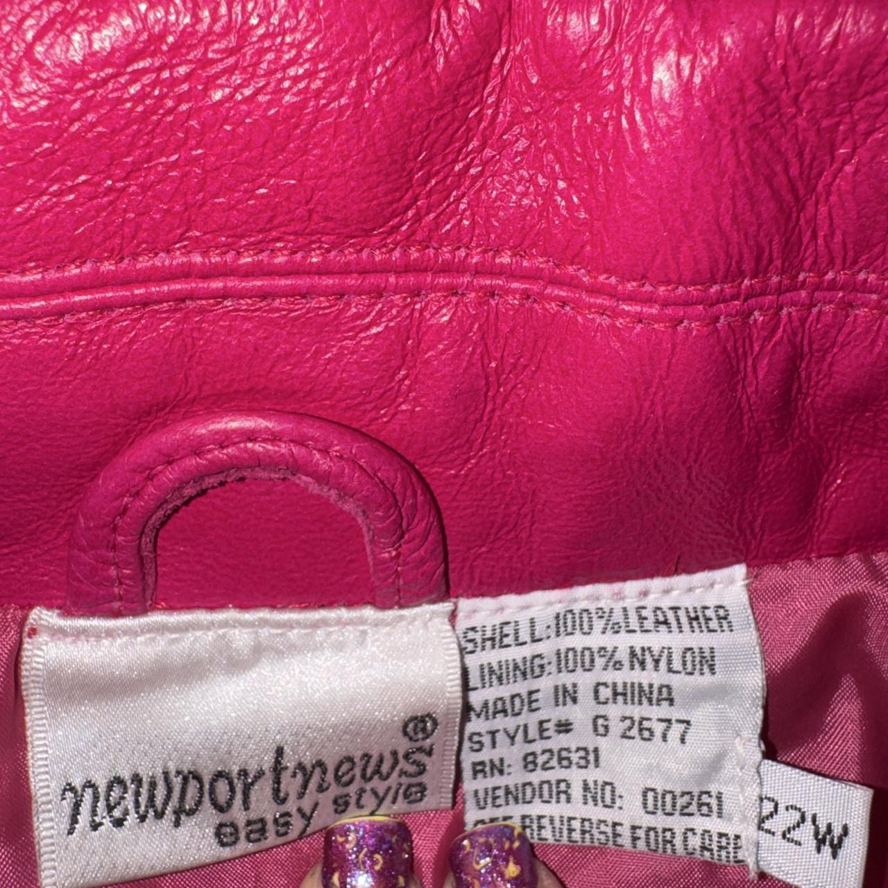 90s Hot Pink Leather Jacket (XXL)
