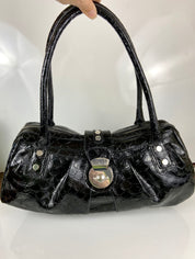 Y2K black leather Guess bag