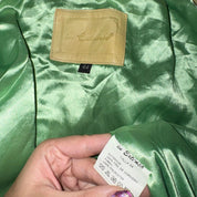 Vintage Lime Lambskin Leather Jacket (L)