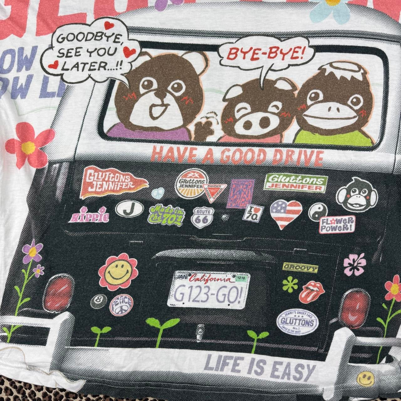 J-Fashion “Gluttons” Road Trip Graphic Slouchy Tee (L)