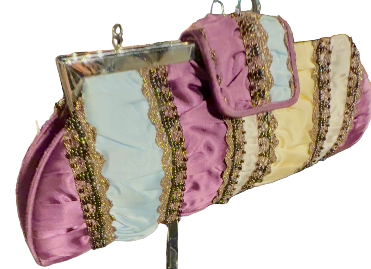 Satins beaded purse