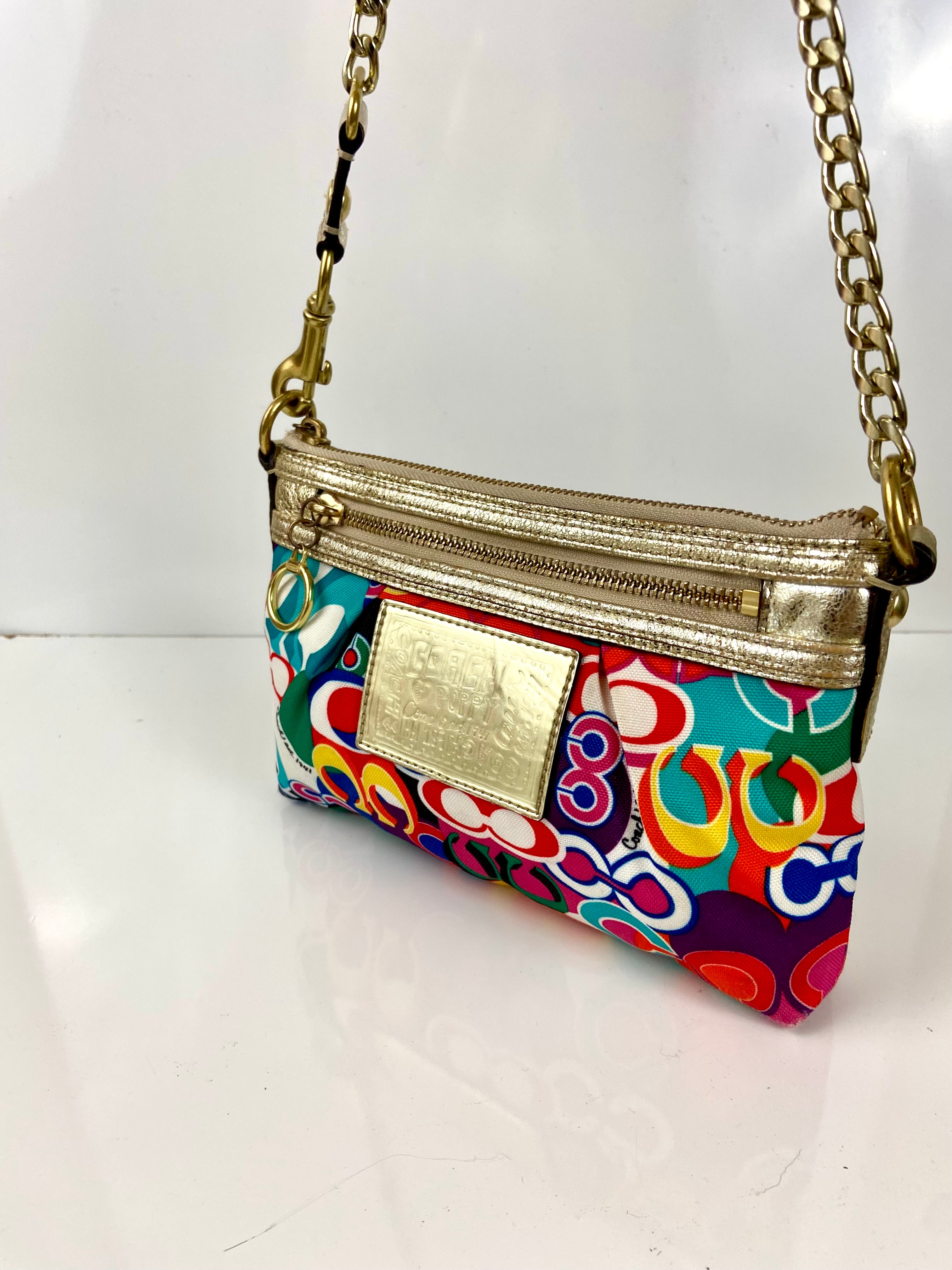 Coach with reworked gold metal handles