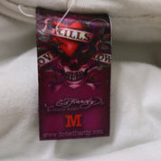 Y2K ED HARDY Graphic Zip Up Hoodie (M)