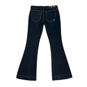 2000s Dark Denim Flare Jeans (S)