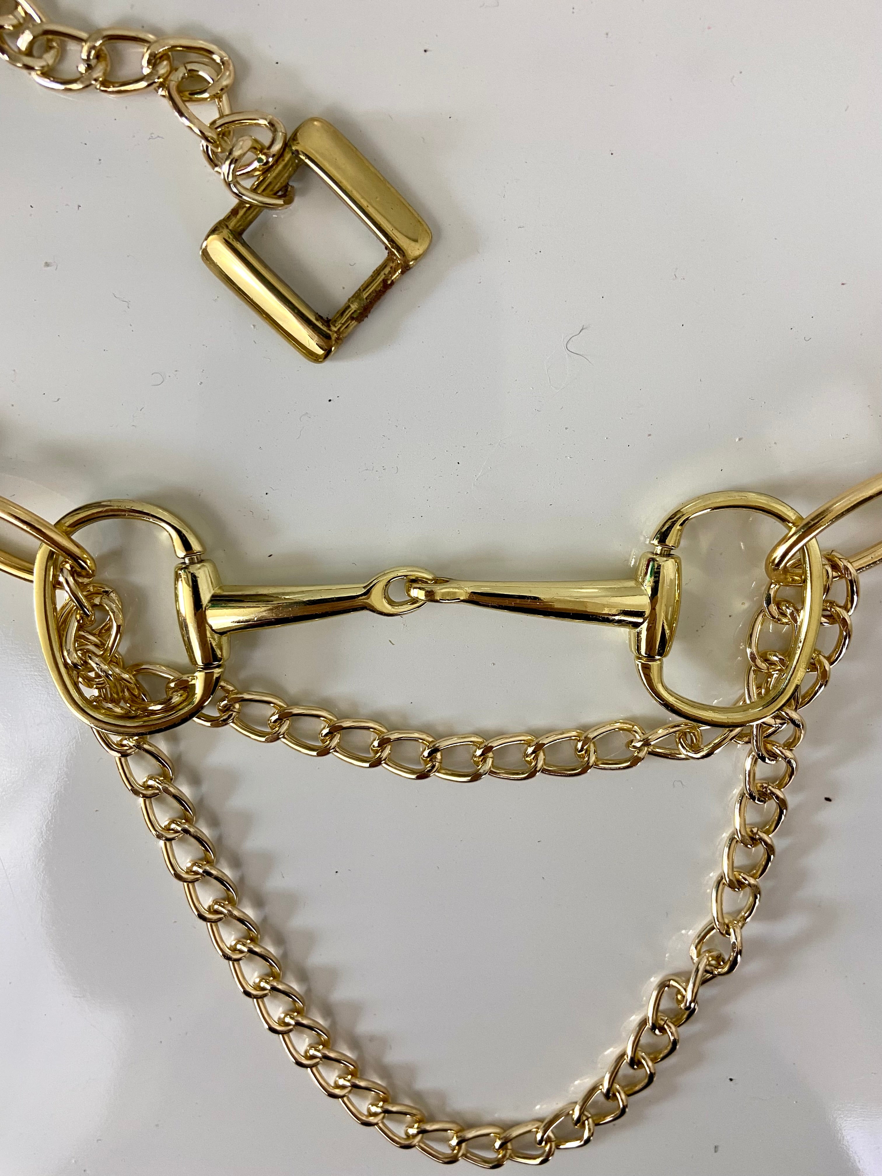 Gold chain belt