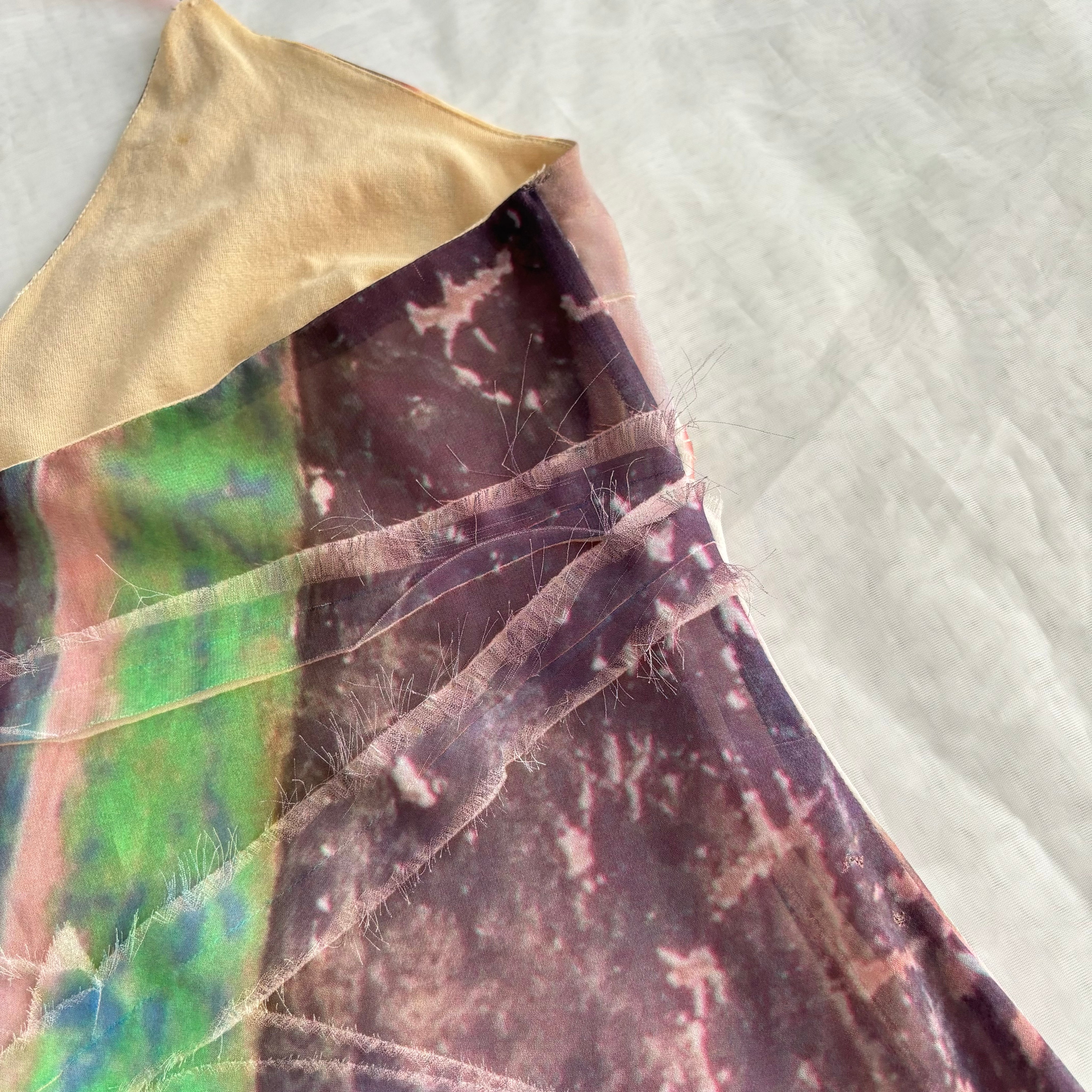 Vintage Italian Graphic Mesh Dress (S)