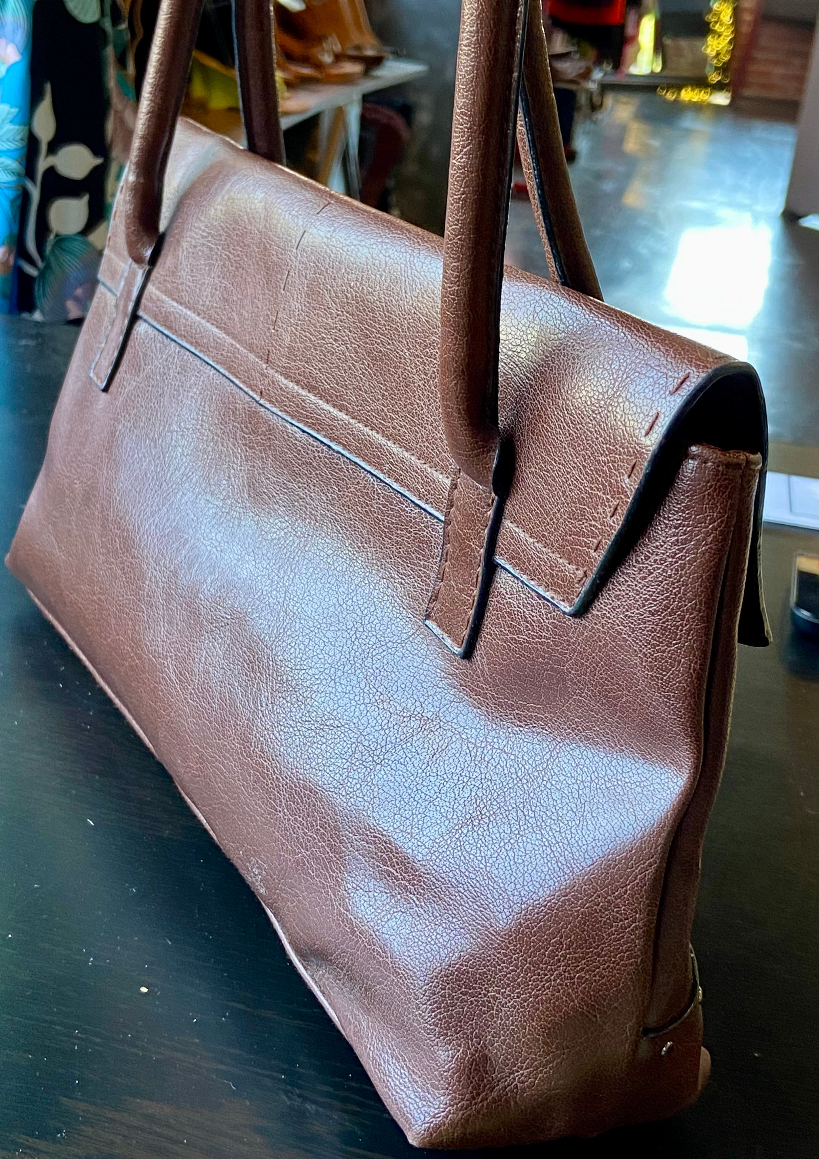 Xoxo brown leather purse