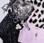 Caché Mesh Long Sleeve With Metallic Dots (M)