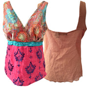 Boho sleeveless mesh top (M)