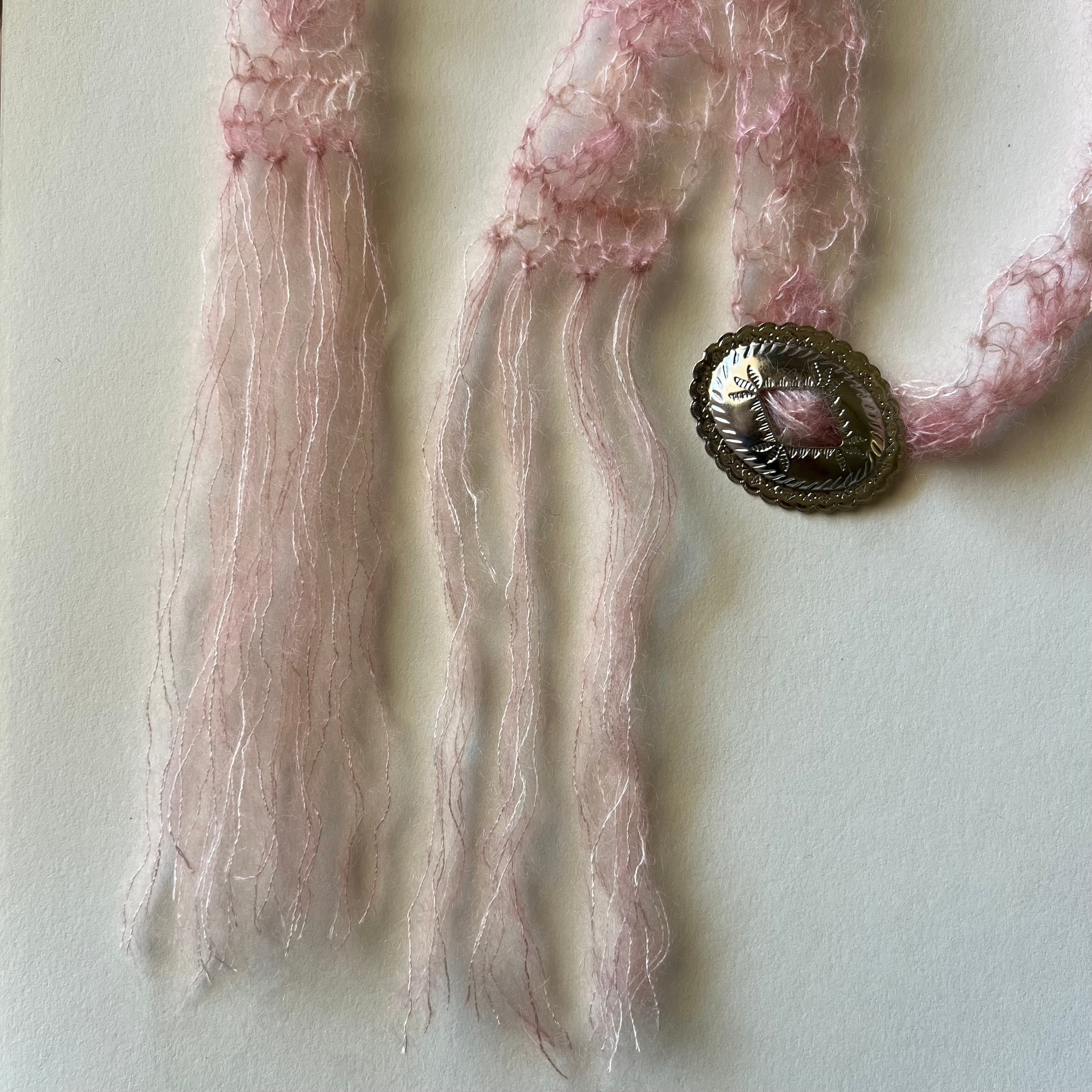 Mohair Concho Buckle Scarf