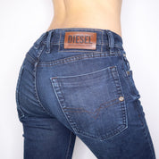 DIESEL Mid Rise Dark Wash Straight Leg Jeans (M) 