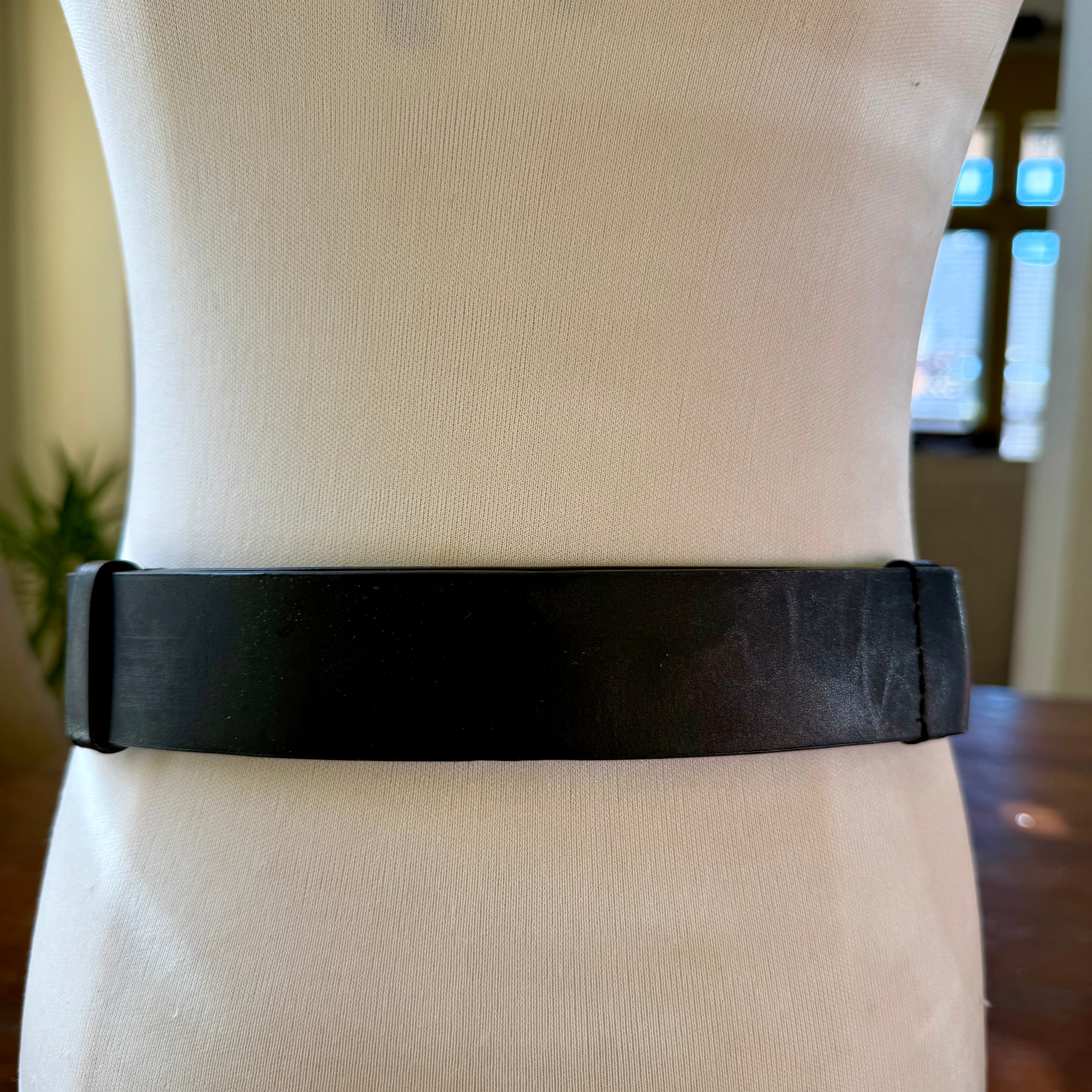 Chicos Black Leather Belt