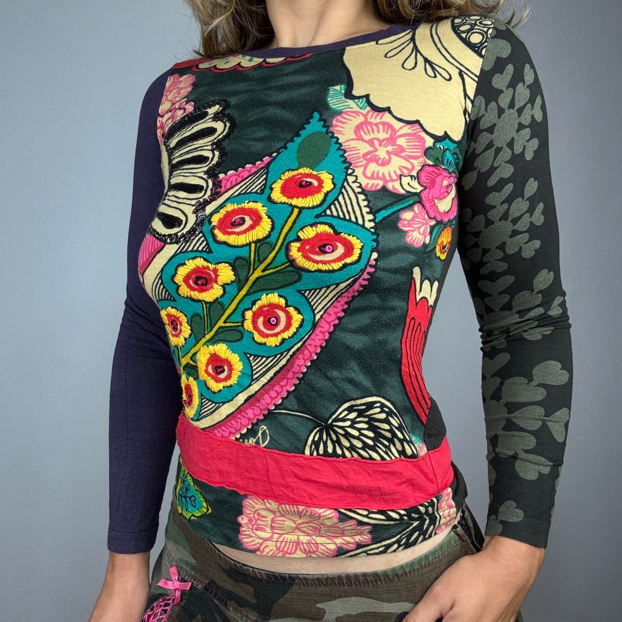 Desigual Embroidered Long Sleeve (XS)