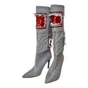 Denim Knee High Stiletto Boots (6)