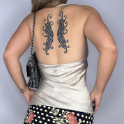 Express Champagne Silk Tank Top (S)