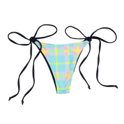 Plaid Laced Bikini Bottom (XS-XL)