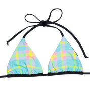 Plaid Laced Bikini Top (XS-XL)