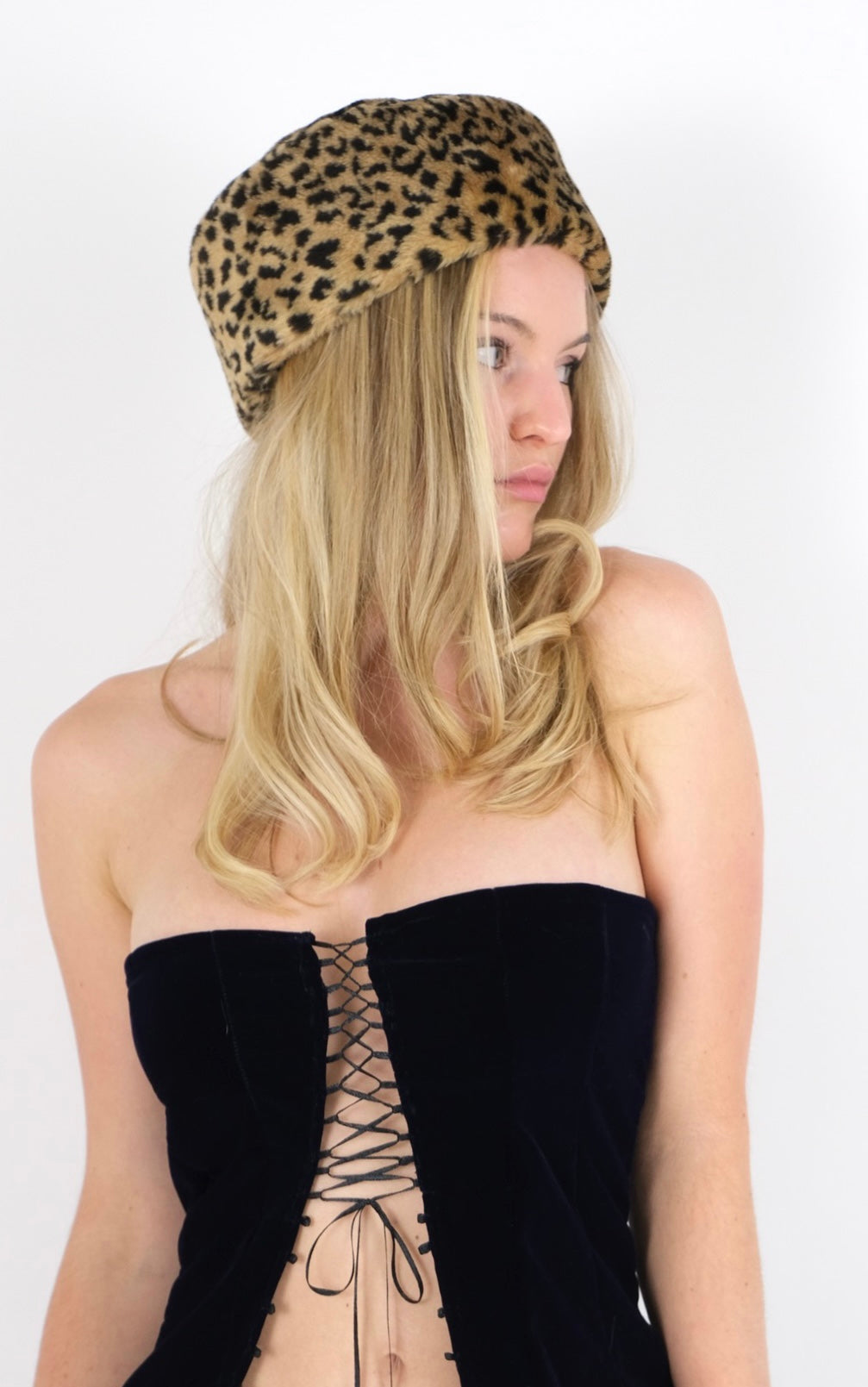 Vintage Leopard Print Winter Hat
