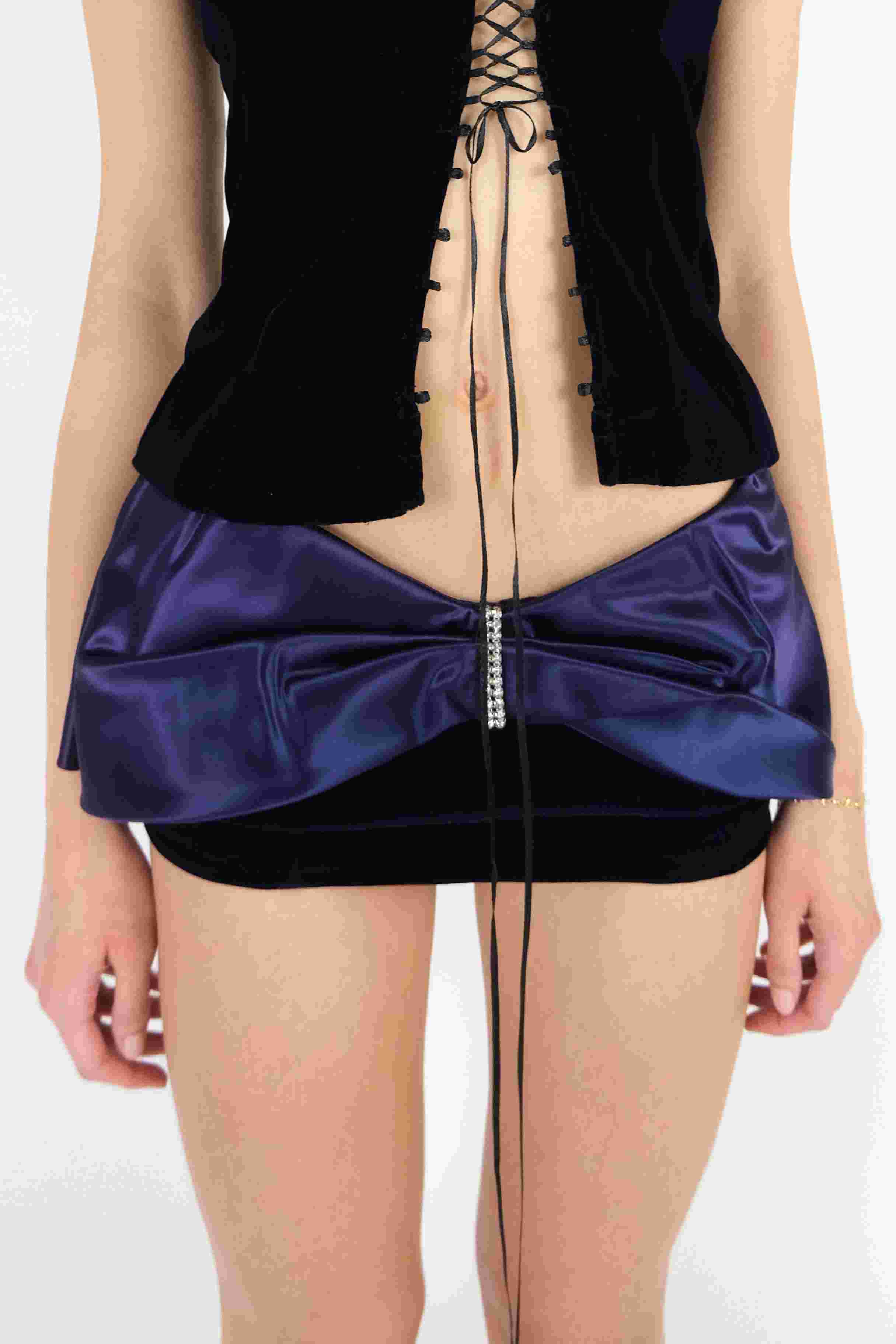 Royal Velvet Micro Skirt (XS)
