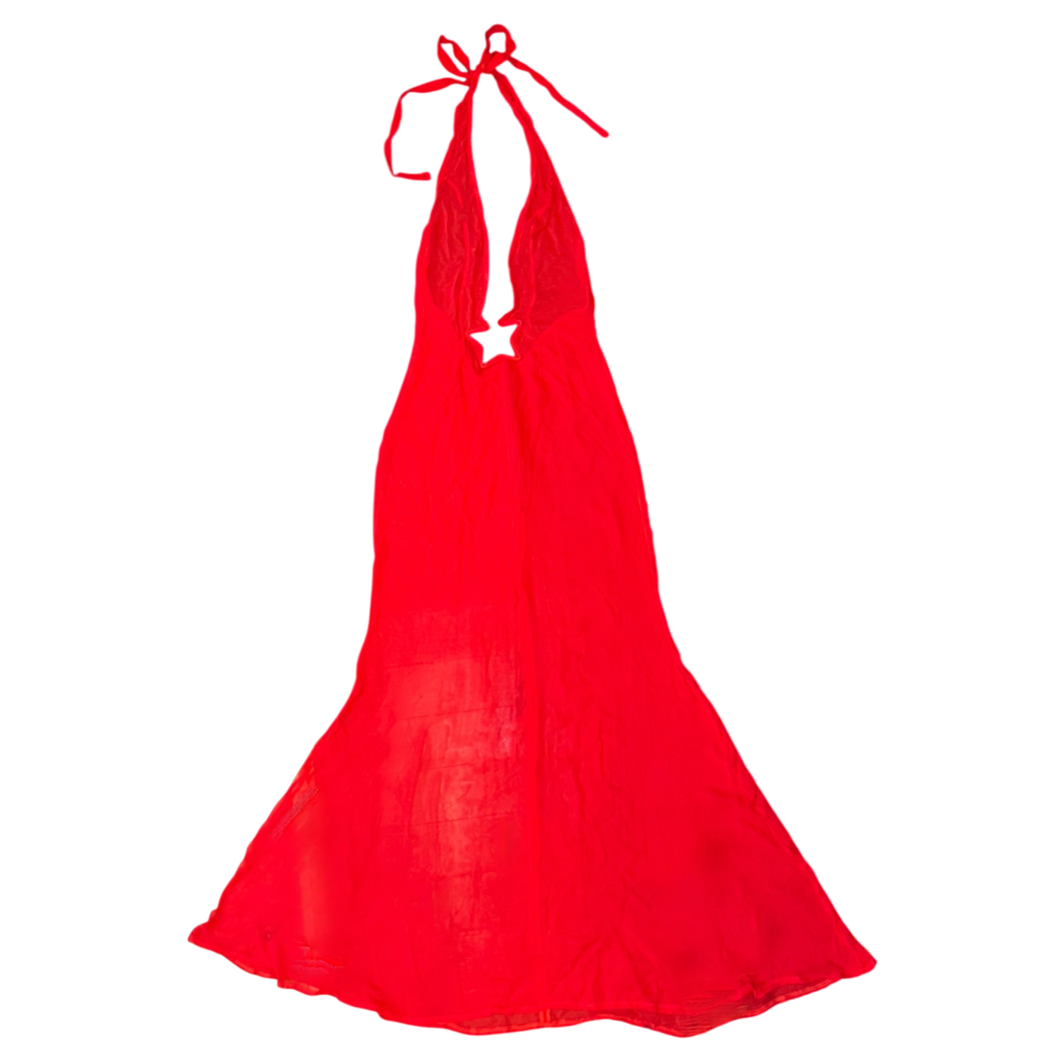 Red Silk Chiffon Starlette Gown (XS-XL)
